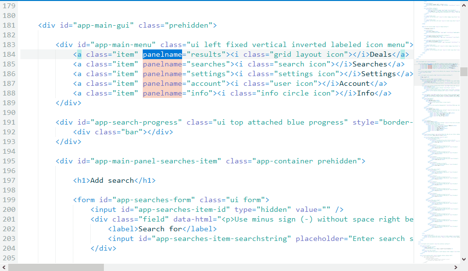 Code minimap